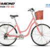 Xe Đạp Phổ Thông 26 INCH FASCINO phiên bản màu Hồng