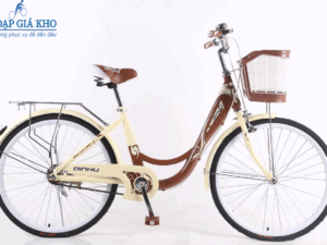 XE ĐẠP PHỔ THÔNG 24INCH DINHU – MÀU NÂU CAFE