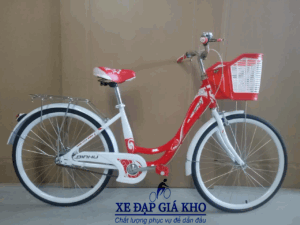 XE ĐẠP PHỔ THÔNG 24INCH DINHU – MÀU ĐỎ
