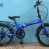 Xe Đạp Gấp 20 Inch Crolan Khung Thép – Màu Xanh Dương