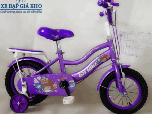 Xe Đạp Trẻ Em 12 Inch GH Bike 2 Ống-Màu Tím